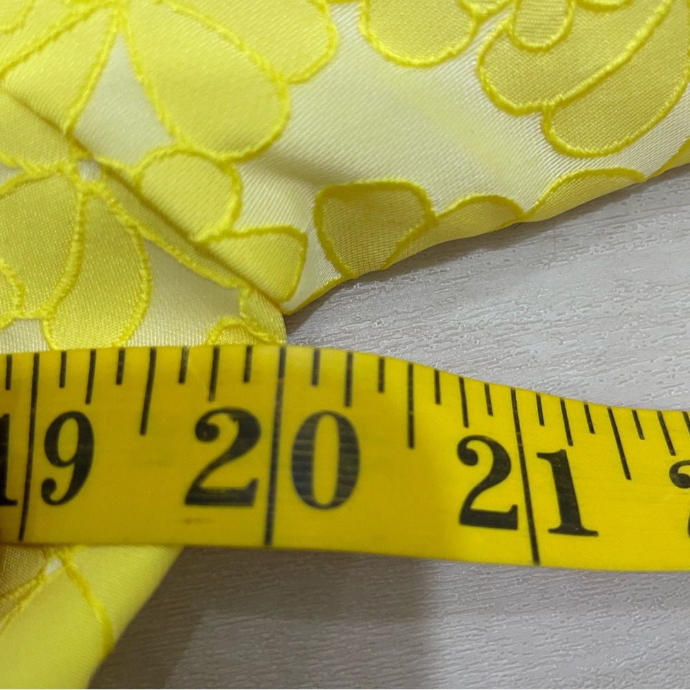 Halogen X Atlantic-Pacific Floral Jacquard Swing Jacket Yellow Medium Dressy - Picture 14 of 16